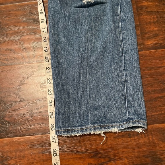 Abercrombie & Fitch 90s Straight Ultra High Rise Classic Blue Denim Jeans XS - Picture 5 of 9